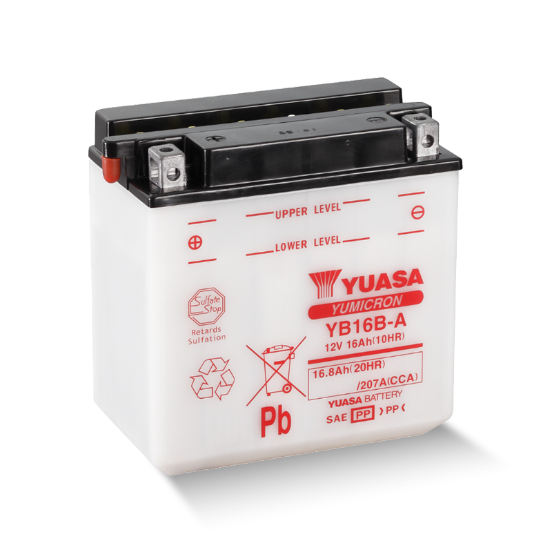 YUASA YB16B-A 12V 16,8Ah/C20 - 207A (EN) Motorradbatterie
