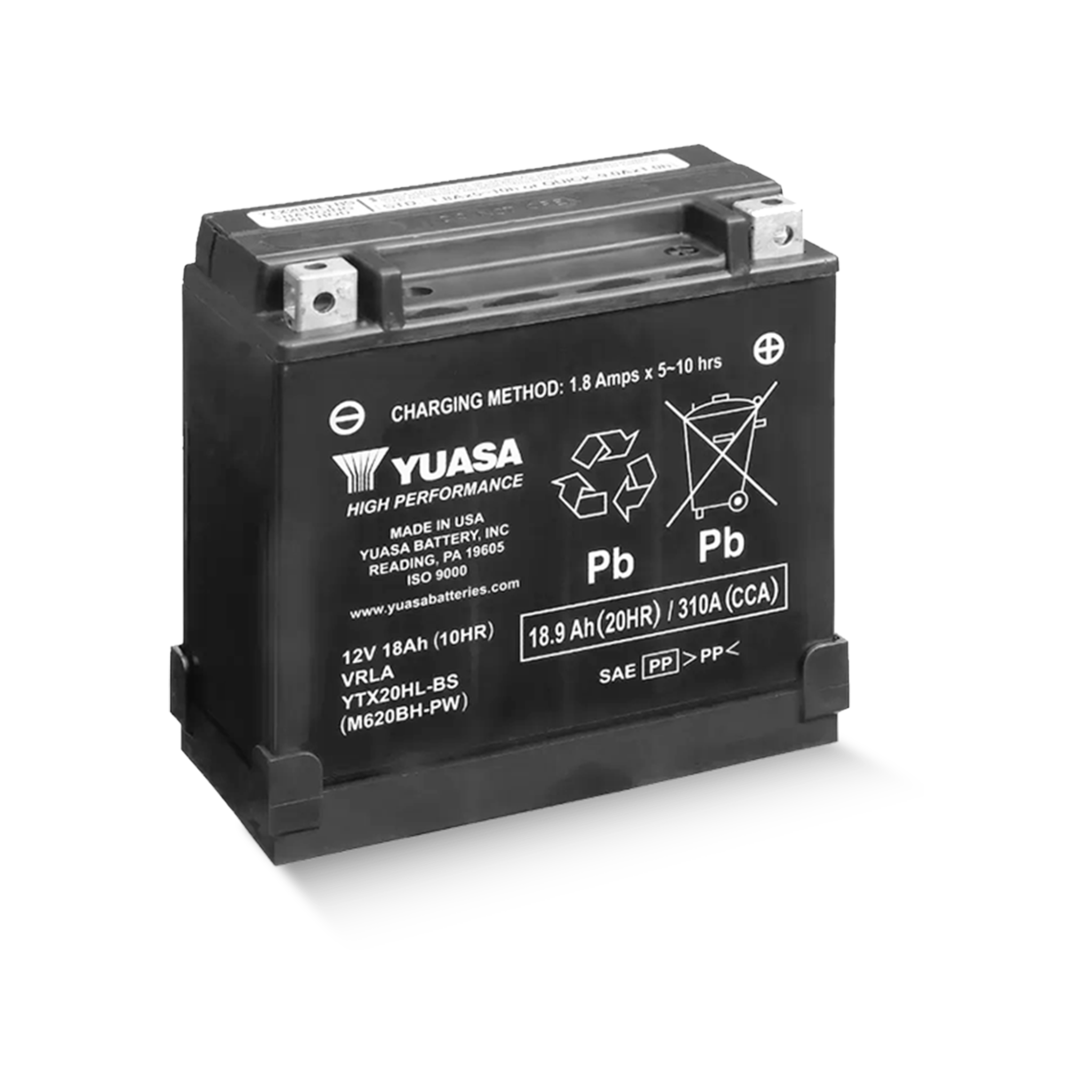 YUASA YTX20HL-BS 12V 18,9Ah/C20 - 310A (EN) Motorradbatterie WF