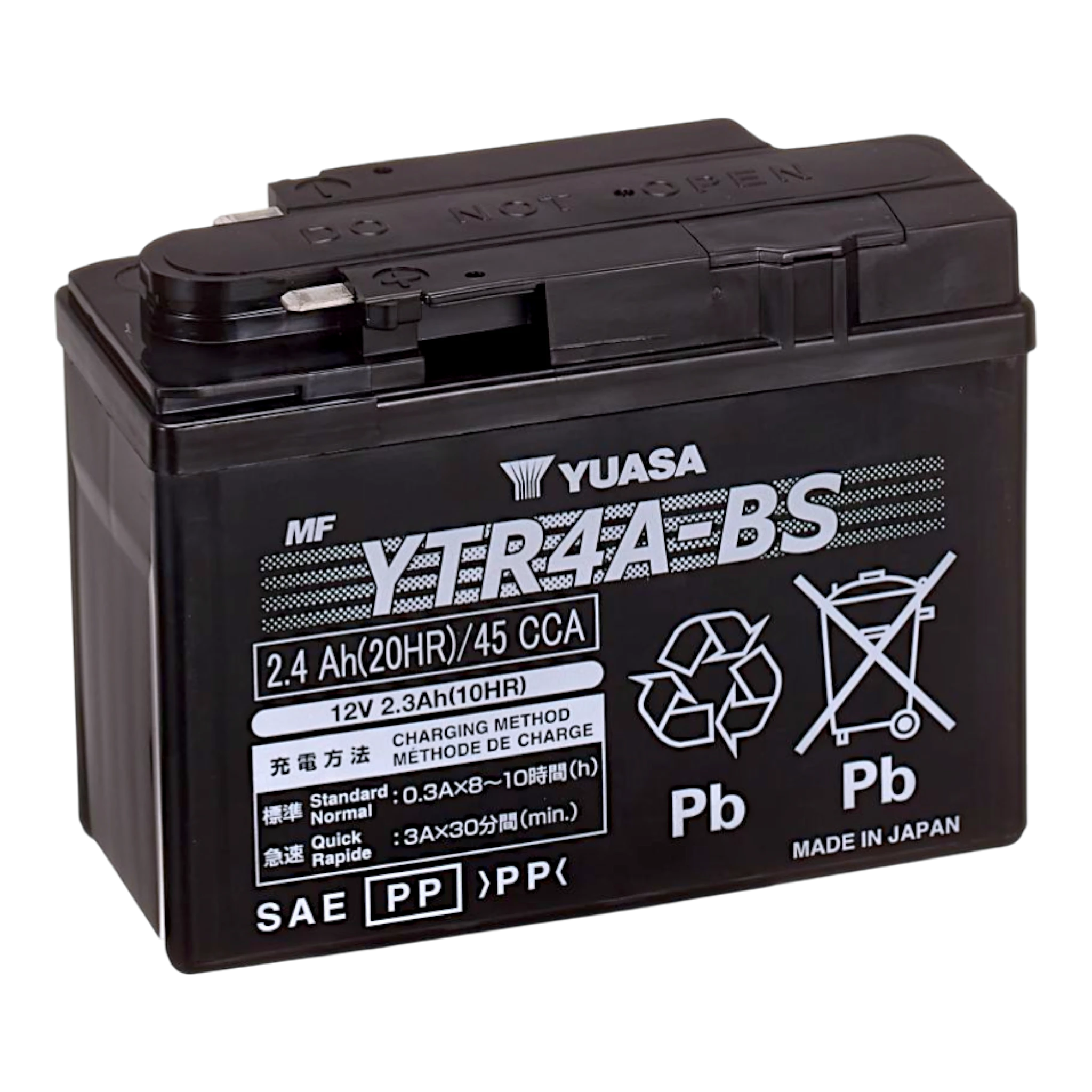 YUASA YTR4A-BS / 50415  12V 2,4Ah/C20 - 50A (EN) Motorradbatterie WF