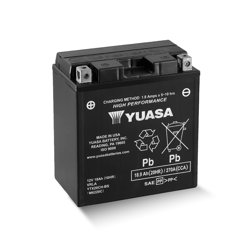YUASA YTX20CH-BS 12V 18,9Ah/C20 - 270A (EN) Motorradbatterie WF