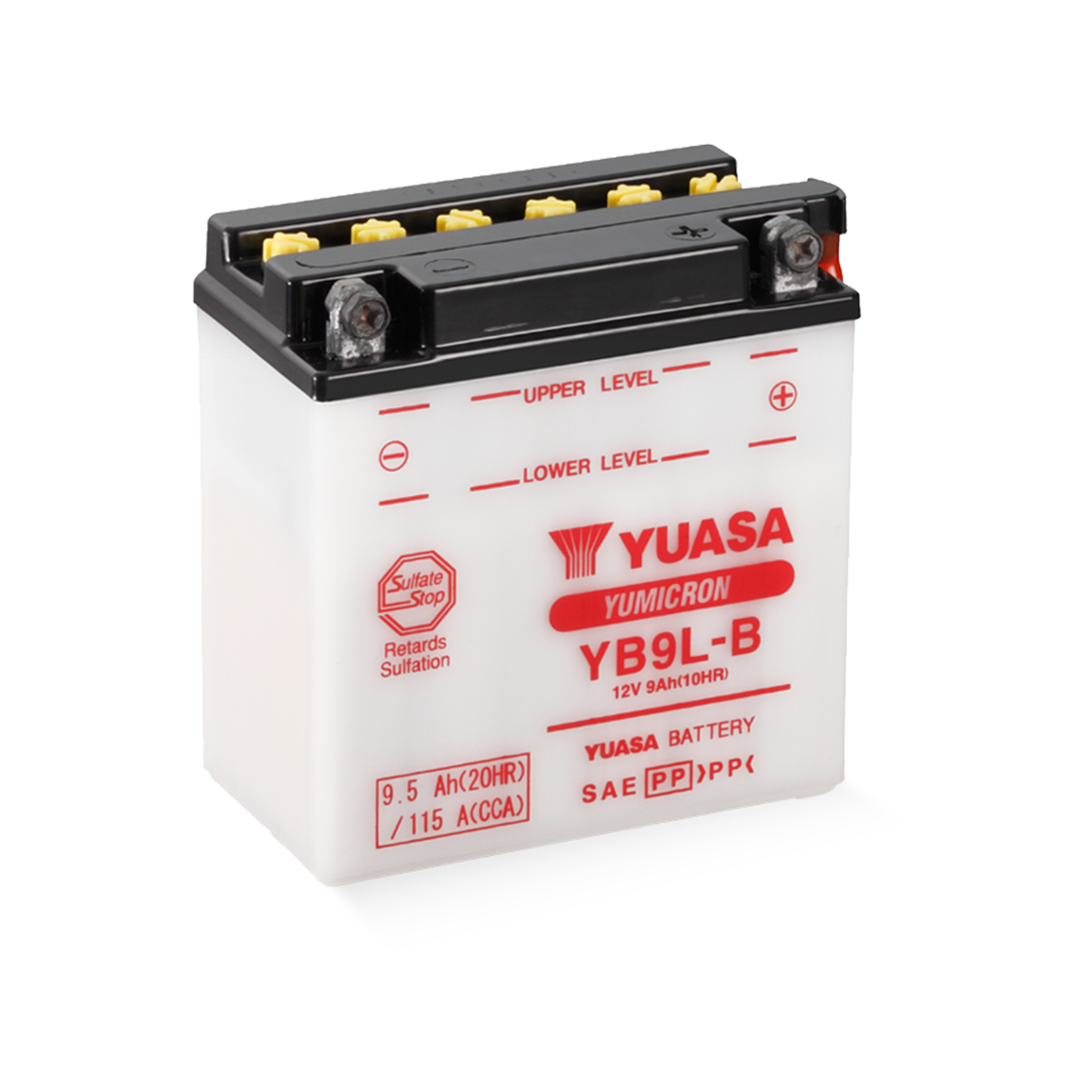 YUASA YB9L-B 12V 9,5Ah/C20 - 115A (EN) Motorradbatterie