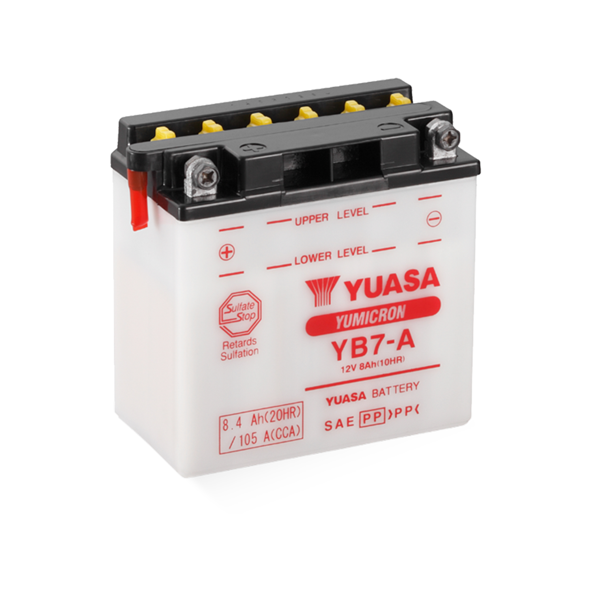 YUASA YB7-A DC 12V 8,4Ah/C20 - 105A (EN) Motorradbatterie