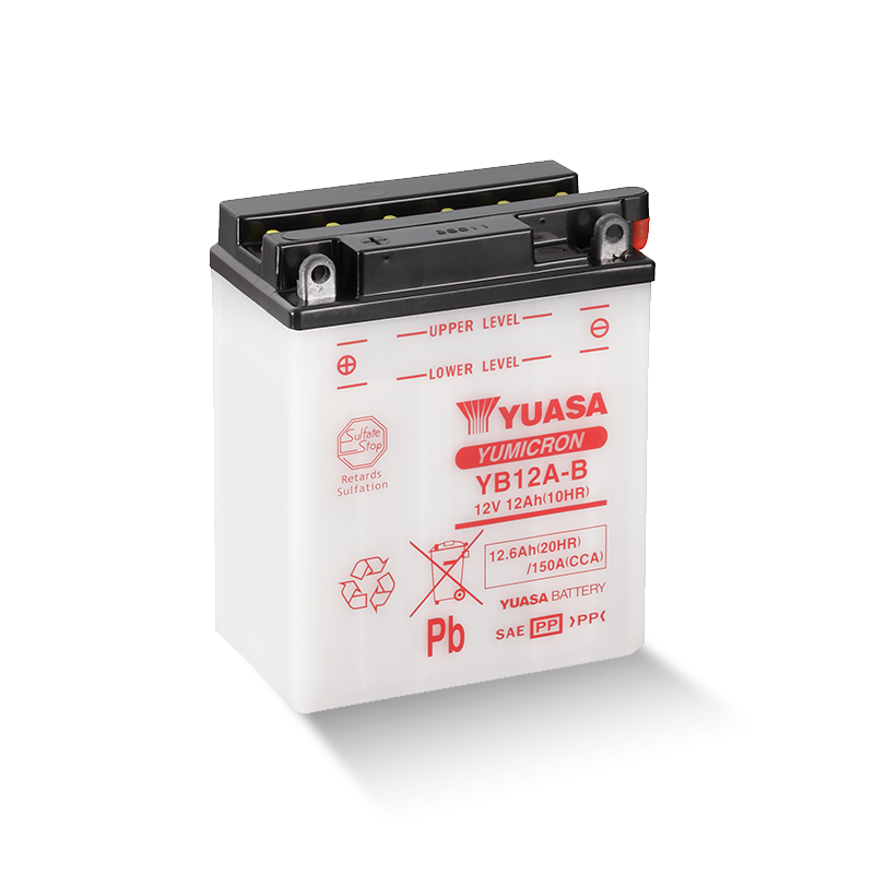 YUASA YB12A-B 12V 12,6Ah/C20 - 150A (EN) Motorradbatterie