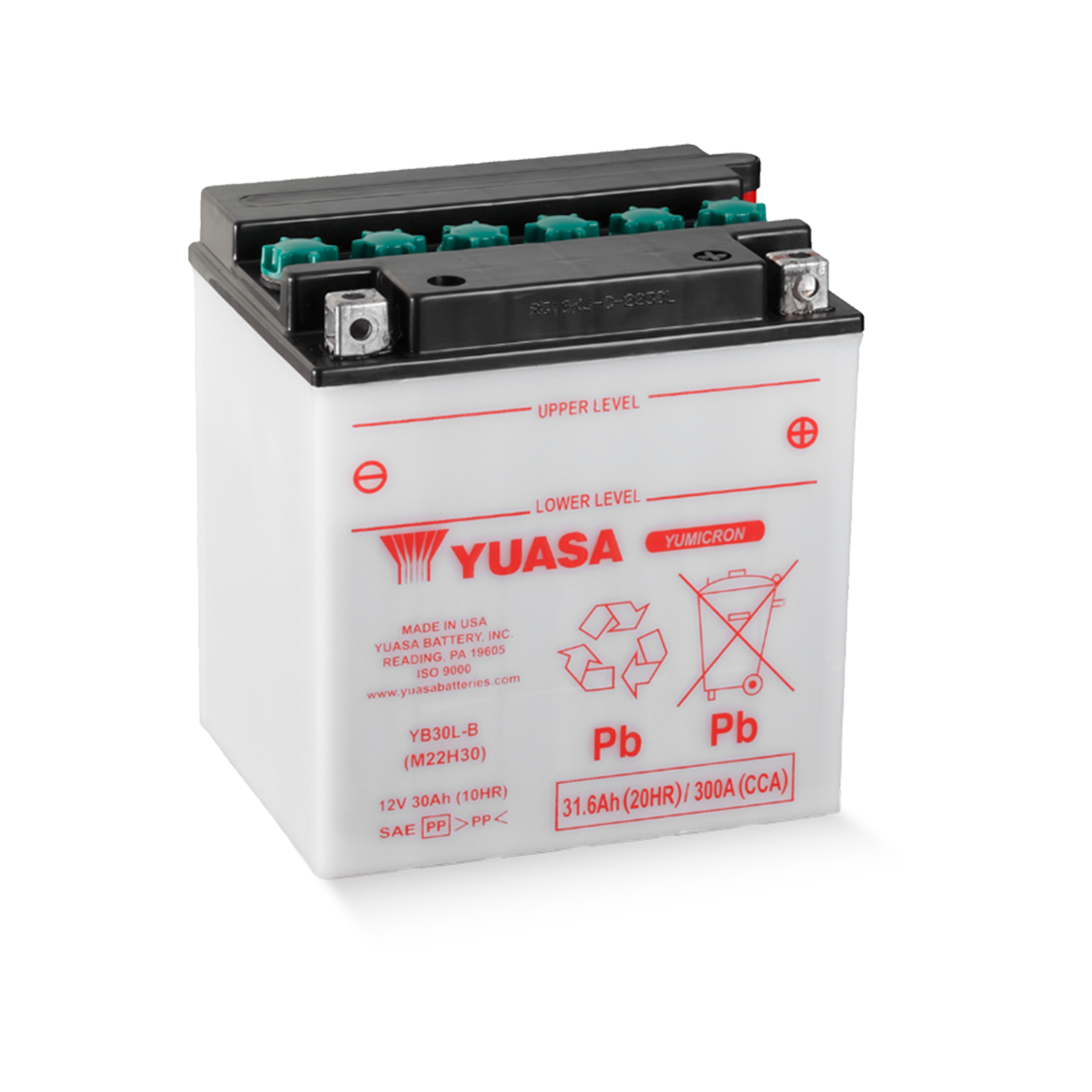 YUASA YB30L-B 12V 31,6Ah/C20 - 300A (EN) Motorradbatterie