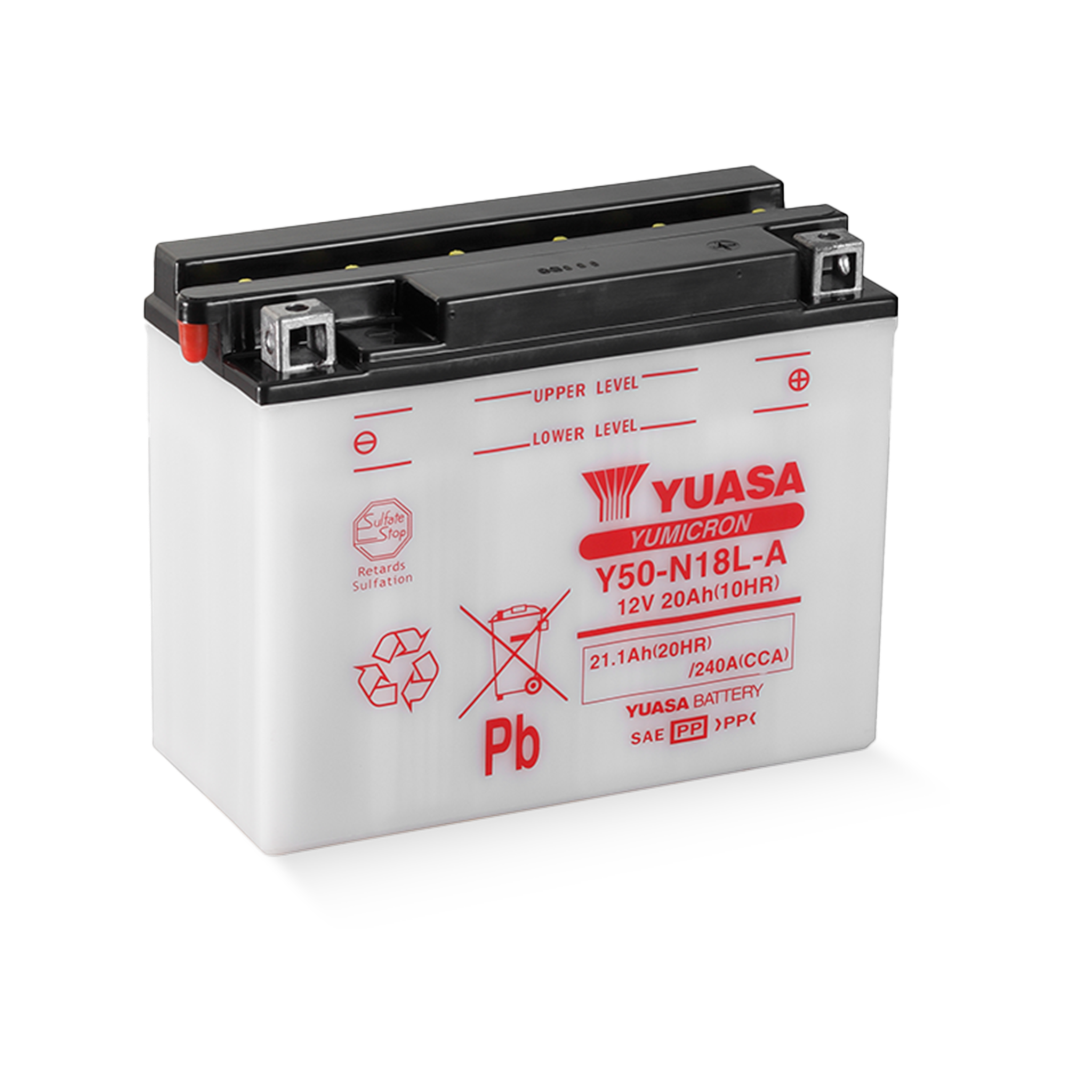 YUASA Y50-N18L-A DC 12V 21,1Ah/C20 - 240A (EN) Motorradbatterie