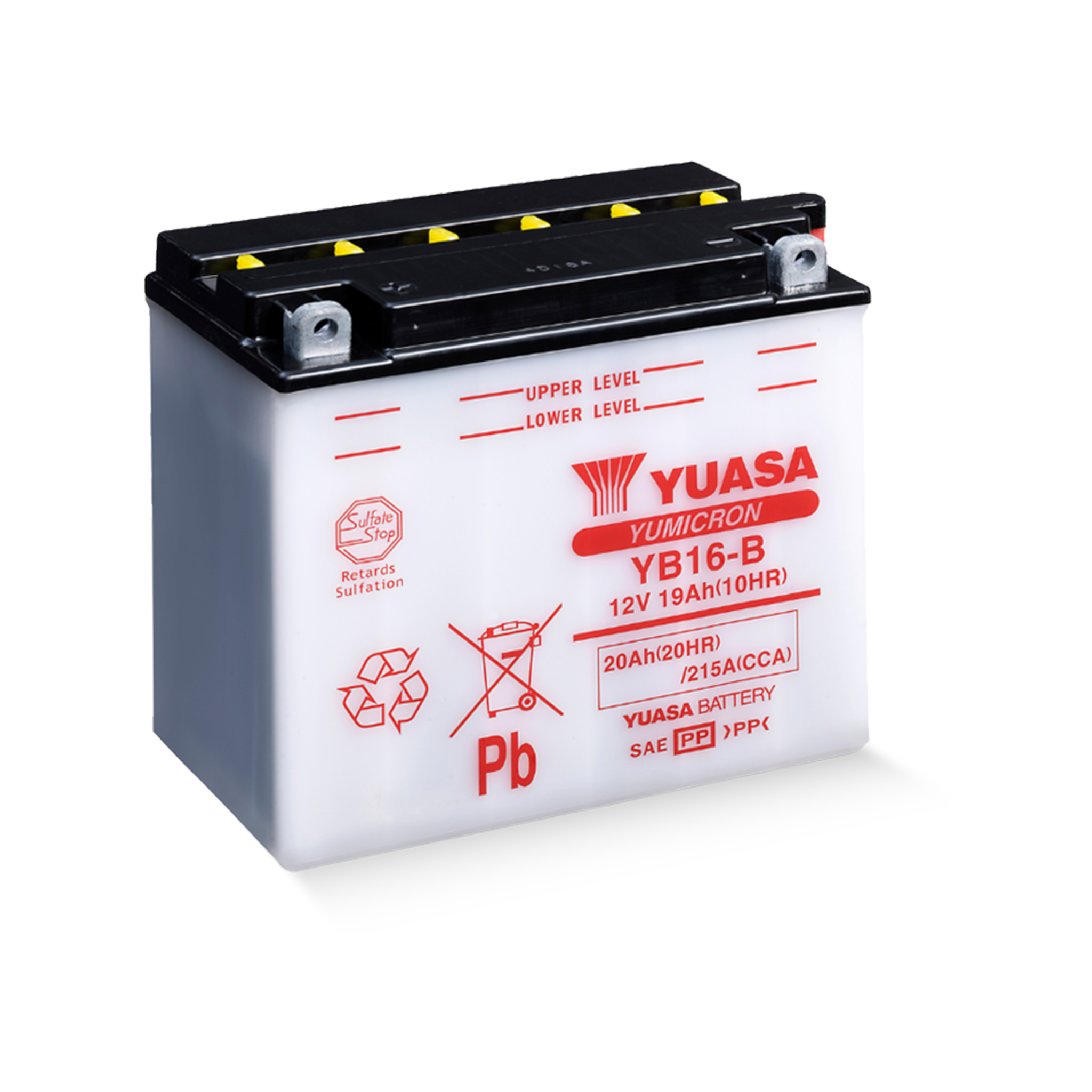 YUASA YB16-B 12V 20Ah/C20 - 215A (EN) Motorradbatterie