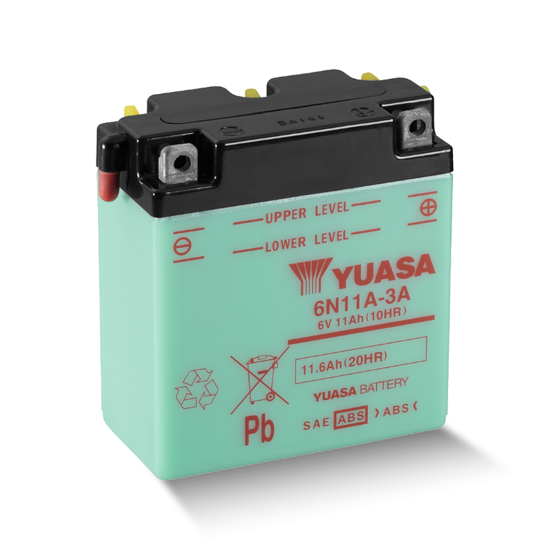 YUASA 6N11A-3A 6V 11,6Ah/C20 - 80 A (EN) Motorradbatterie