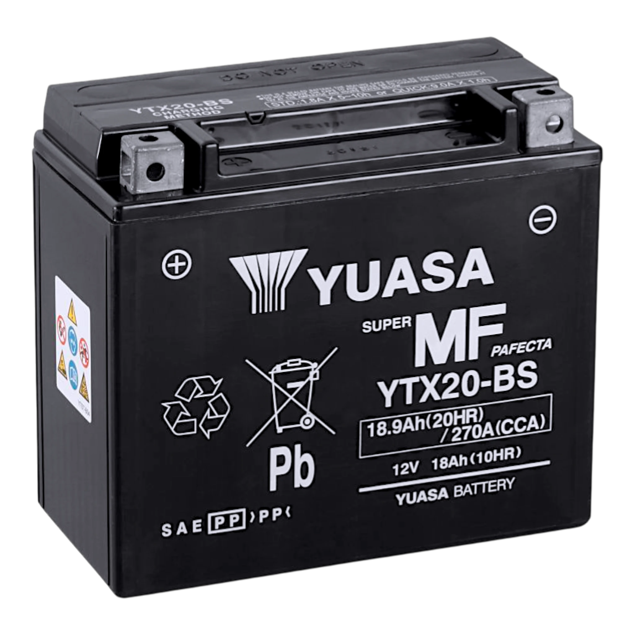 YTX20-BS / 82001 12V 18Ah - 280A (EN) +/- Motorradbatterie WF