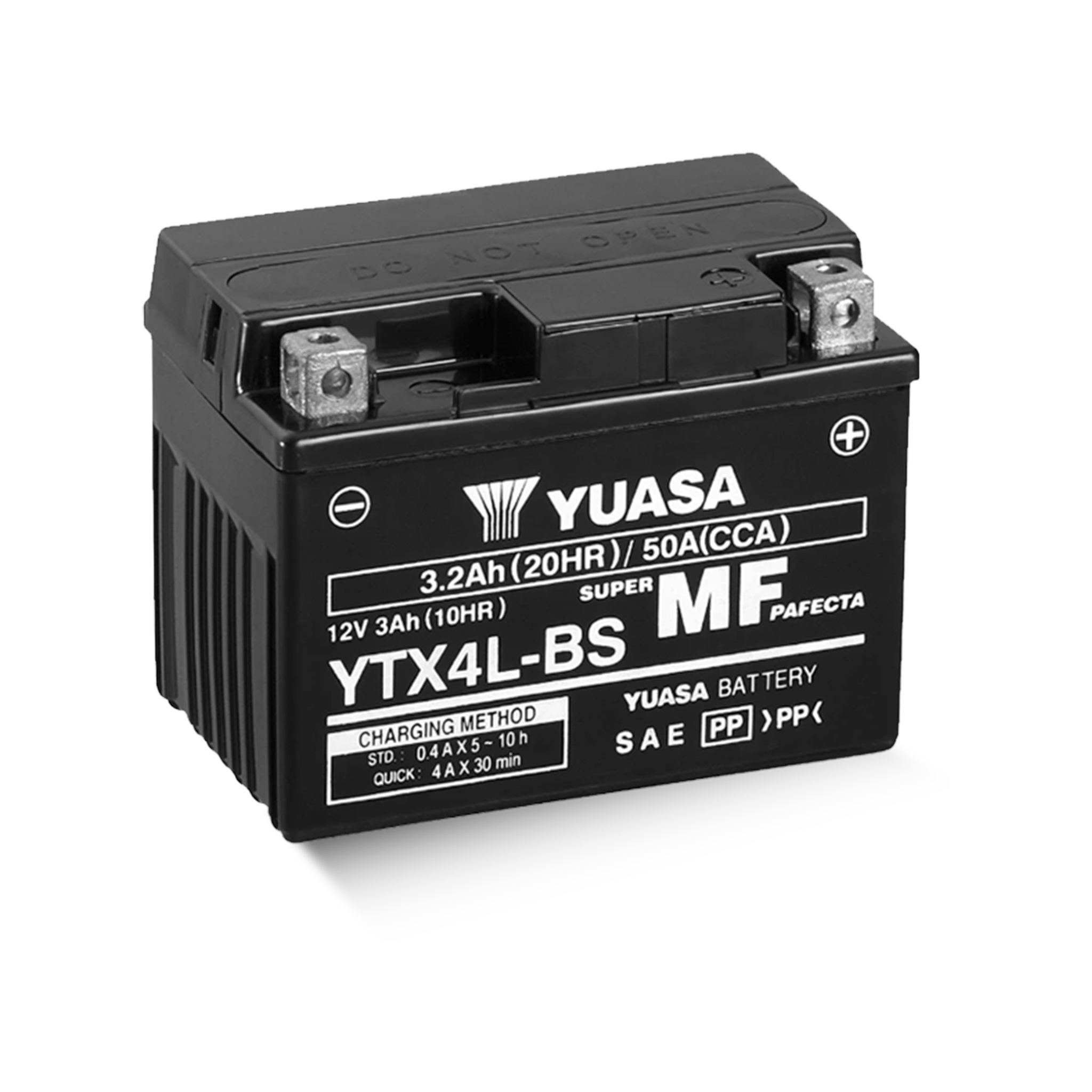 YUASA YTX4L-BS CP 12V 3,2Ah/C20 - 50A (EN) Motorradbatterie WF