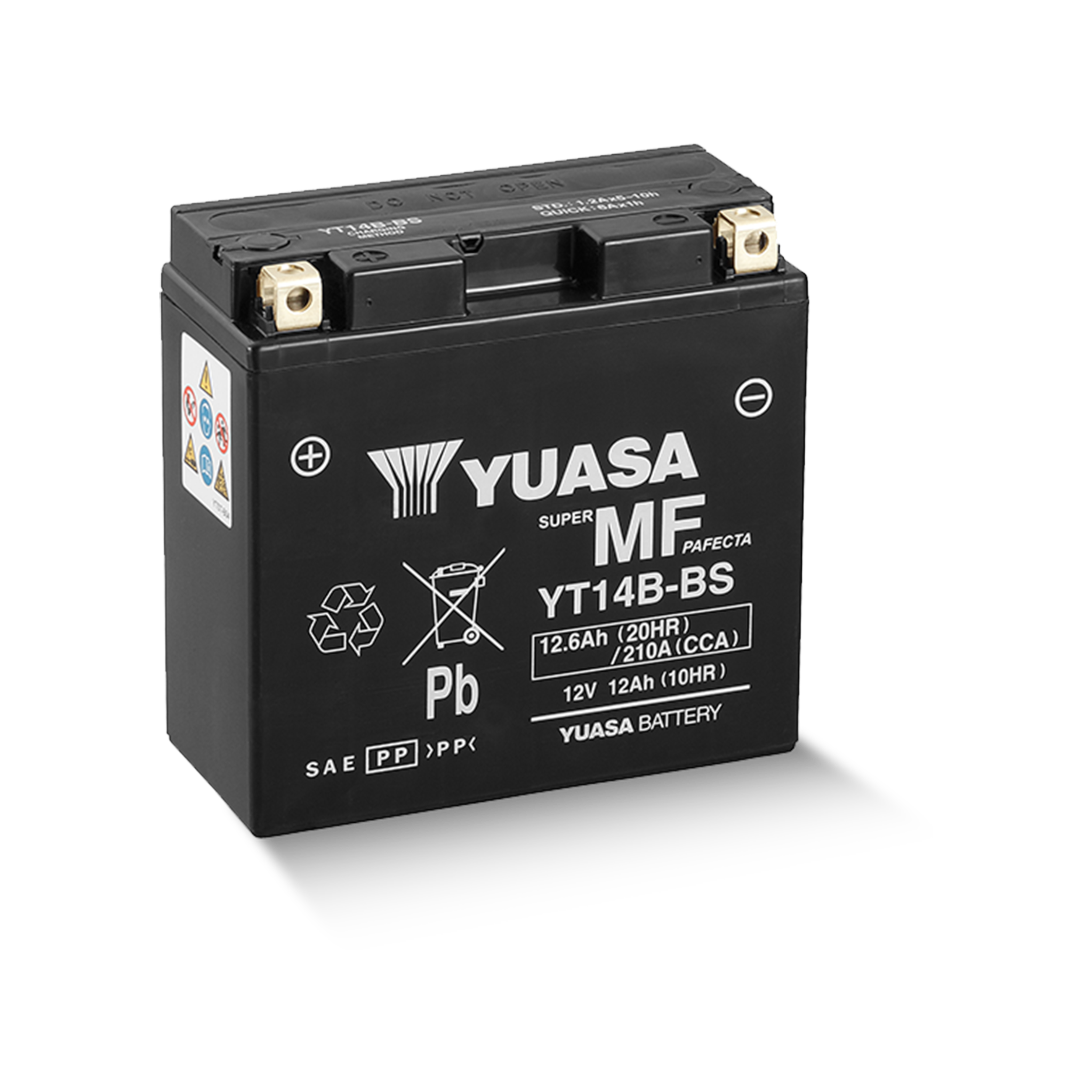 YUASA YT14B-BS / 51293 12V 12,6Ah/C20 - 210A (EN) Motorradbatterie WF