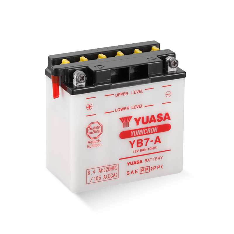 YUASA YB7-A 12V 8,4Ah/C20 - 105A (EN) Motorradbatterie
