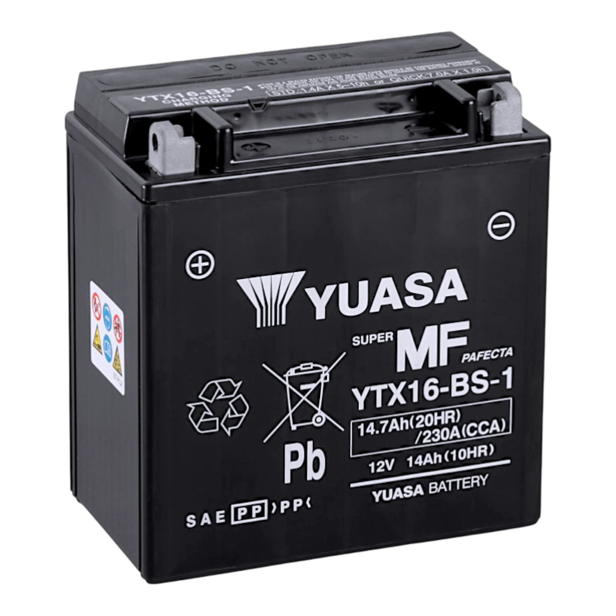 YTX16-BS-1 / 81601 12V 14Ah - 220A (EN) +/- Motorradbatterie WF