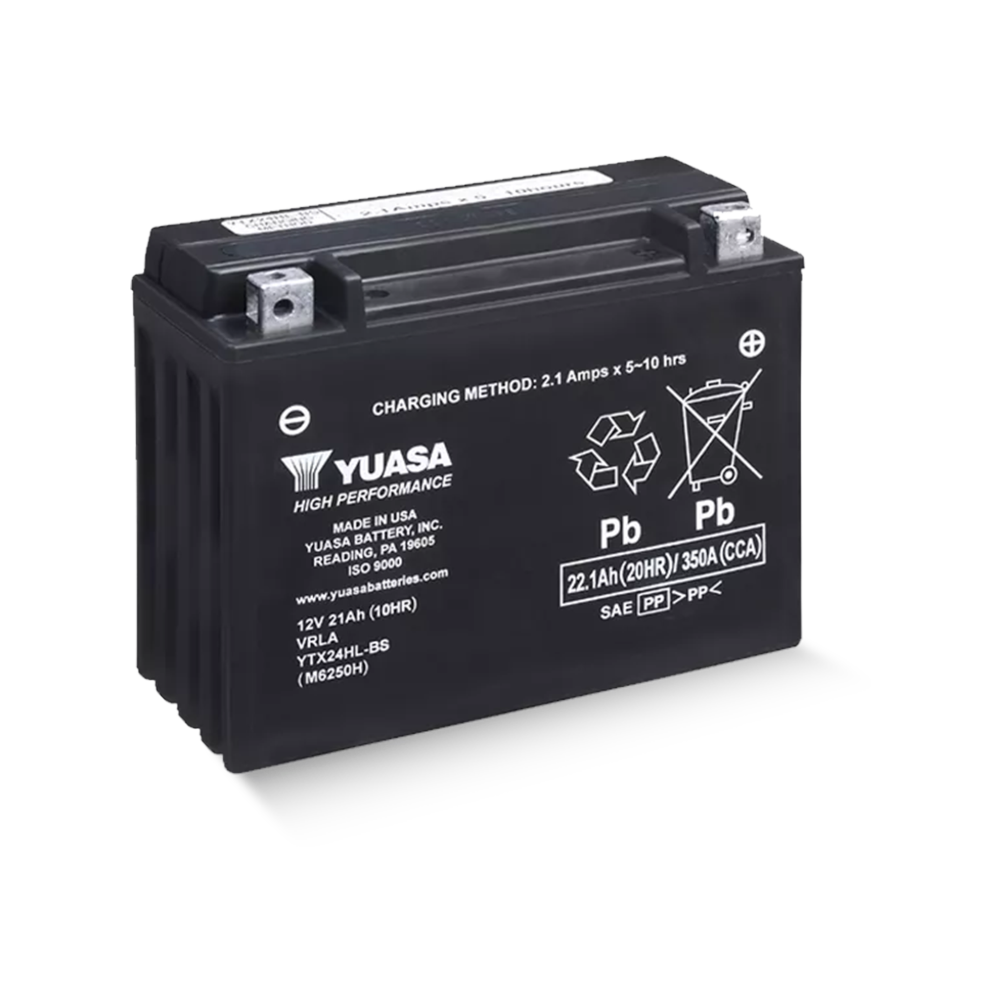 YUASA YTX24HL-BS 12V 21,9Ah/C20 - 350A (EN) Motorradbatterie WF
