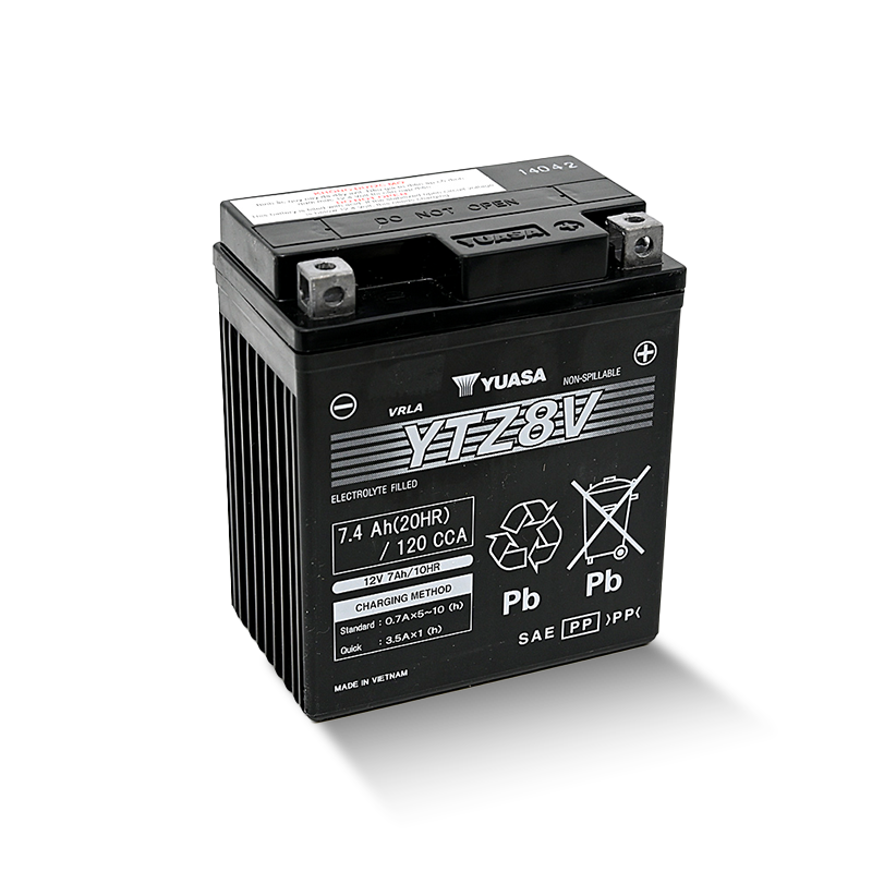 YUASA YTZ8V WC 12V 7,4Ah/C20 - 120A (EN) Motorradbatterie WF