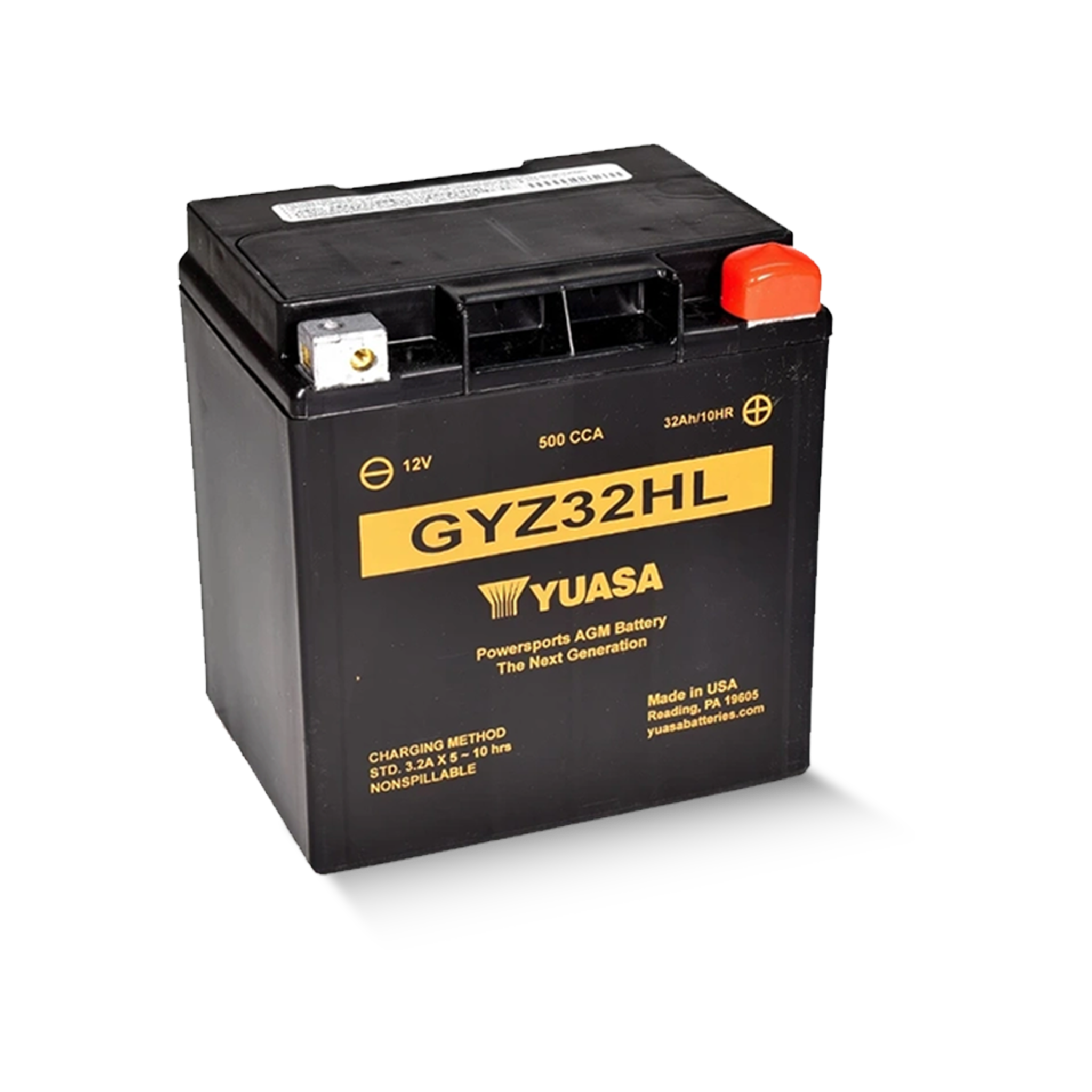 YUASA GYZ32HL WC 12V 33,7Ah/C20 - 500A (EN) Motorradbatterie WF