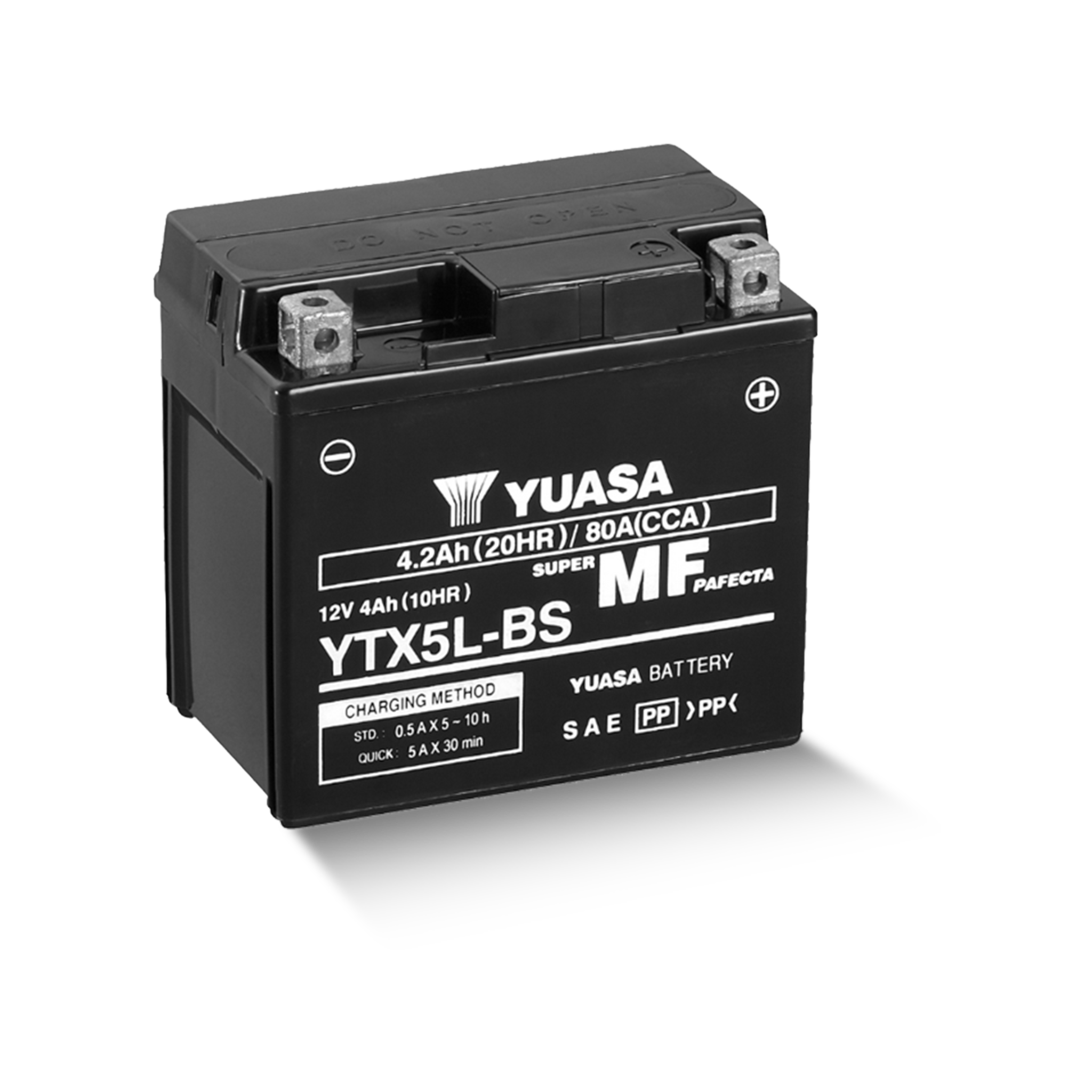YUASA YTX5L-BS CP 12V 4,2Ah/C20 - 80A (EN) Motorradbatterie WF