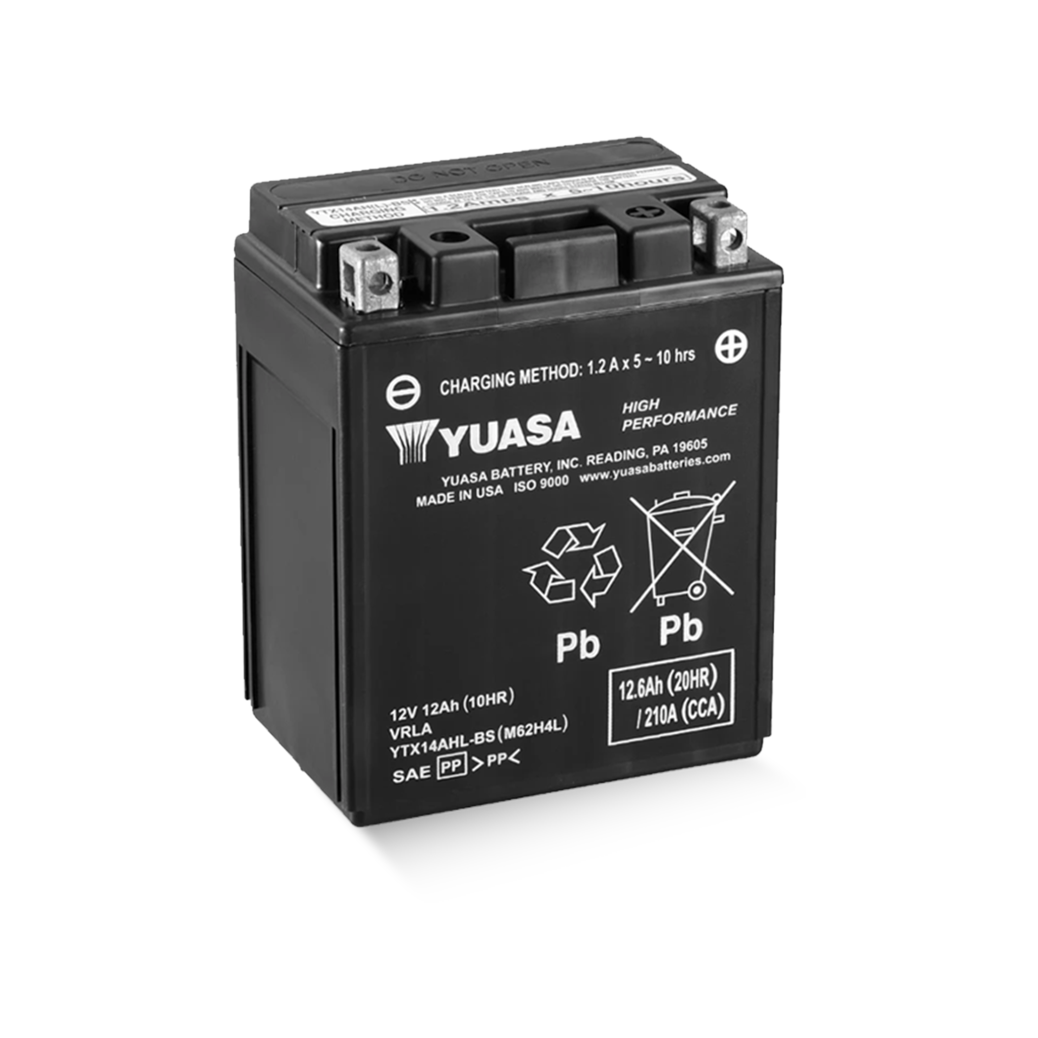 YUASA YTX14AHL-BS 12V 12,6Ah/C20 - 210A (EN) Motorradbatterie WF
