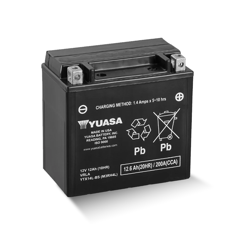 YUASA YTX14L-BS 12V 12,6Ah/C20 - 200A (EN) Motorradbatterie WF