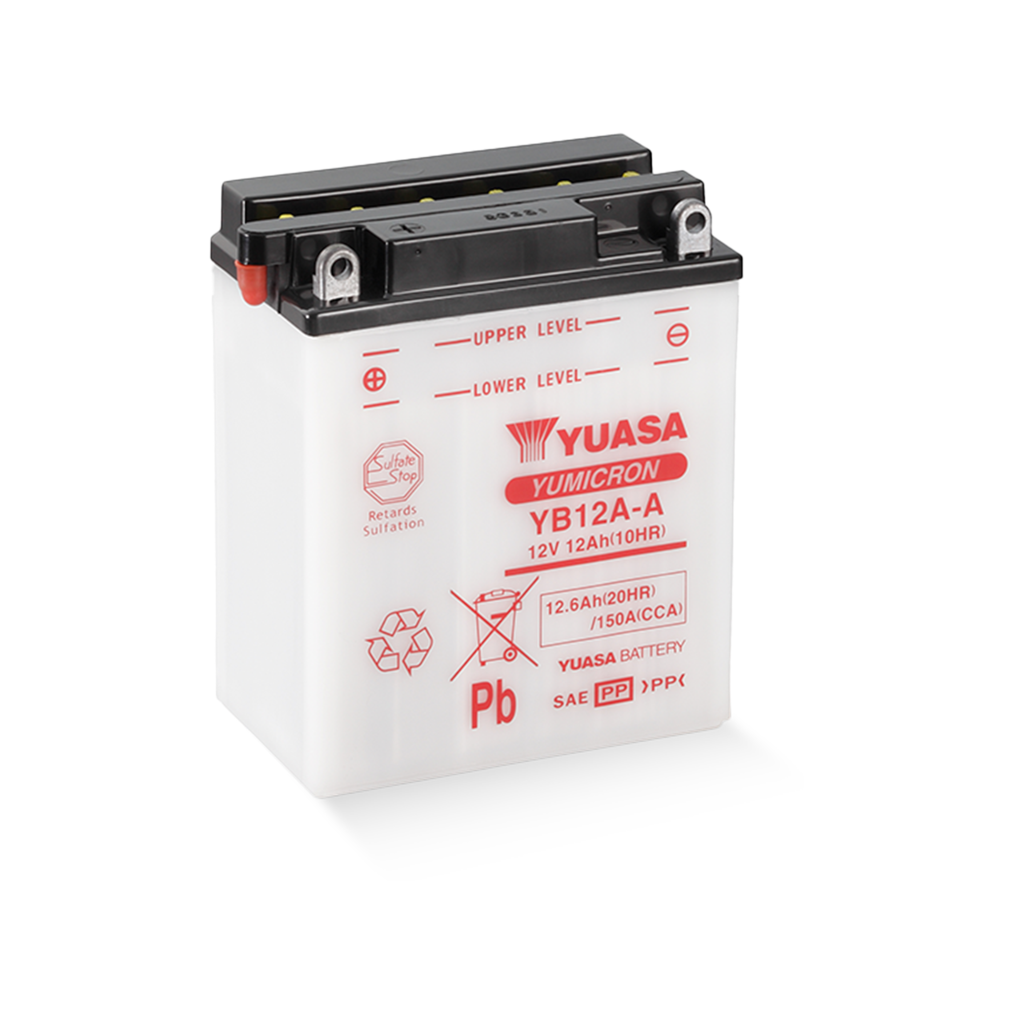 YUASA YB12A-A 12V 12,6Ah/C20 - 150A (EN) Motorradbatterie