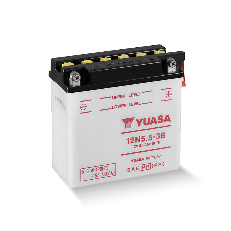 YUASA 12N5.5-3B 12V 5,8Ah/C20 - 55 A (EN) Motorradbatterie