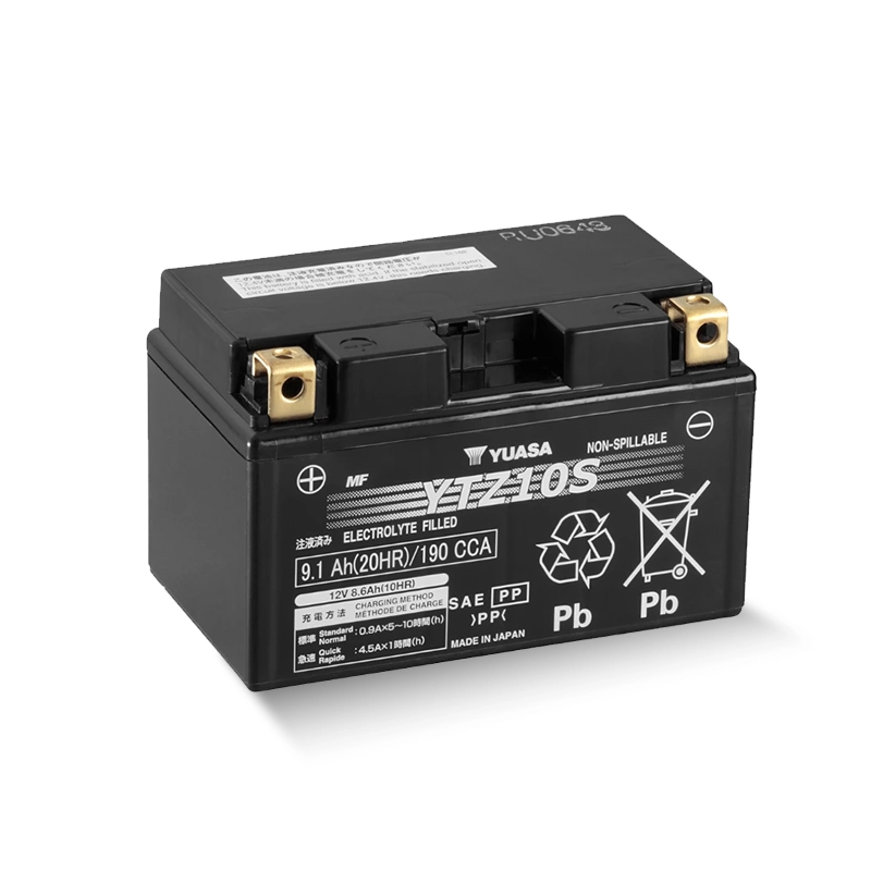 YUASA YTZ10S 12V 9,1Ah/C20 - 190A (EN) Motorradbatterie WF