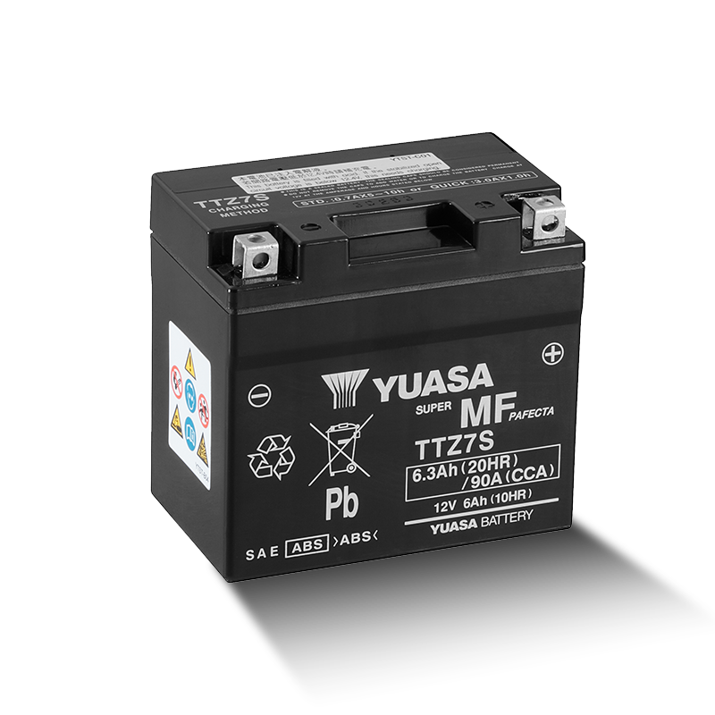 YUASA TTZ7S WC 12V 6,3Ah/C20 - 90A (EN) Motorradbatterie WF