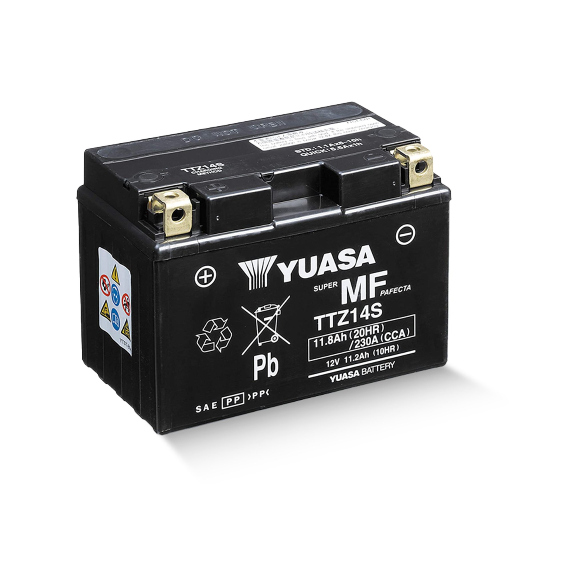 YUASA TTZ14S-BS 12V 11,8Ah/C20 - 230A (EN) Motorradbatterie WF
