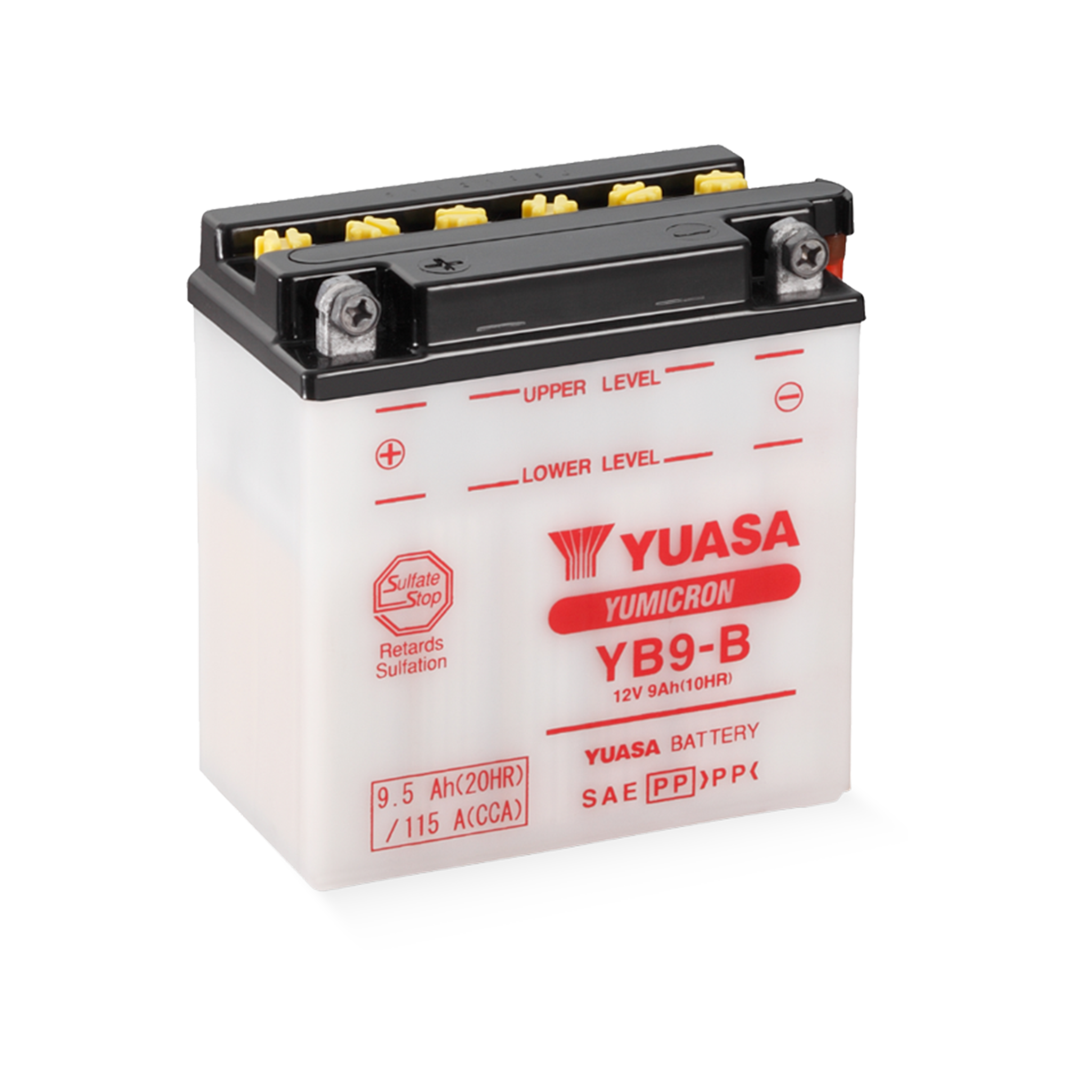 YUASA YB9-B DC 12V 9,5Ah/C20 - 115A (EN) Motorradbatterie