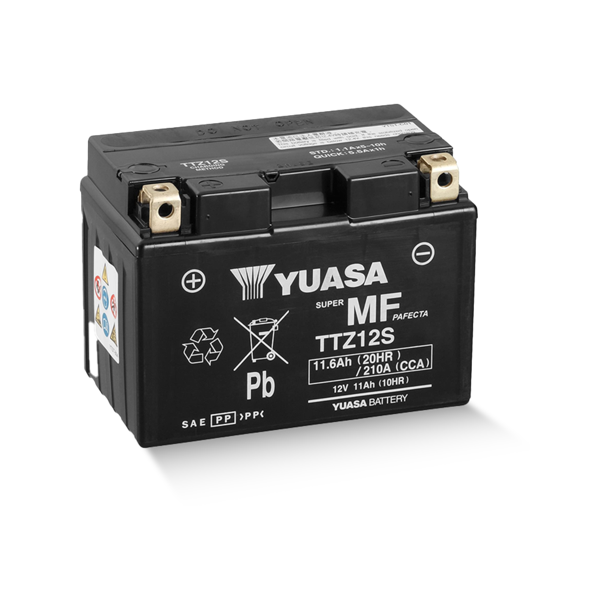 YUASA TTZ12S-BS 12V 11,6Ah/C20 - 210A (EN) Motorradbatterie WF
