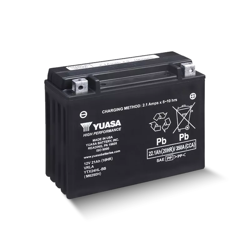 YUASA YTX24HL-BS 12V 21,9Ah/C20 - 350A (EN) Motorradbatterie WF
