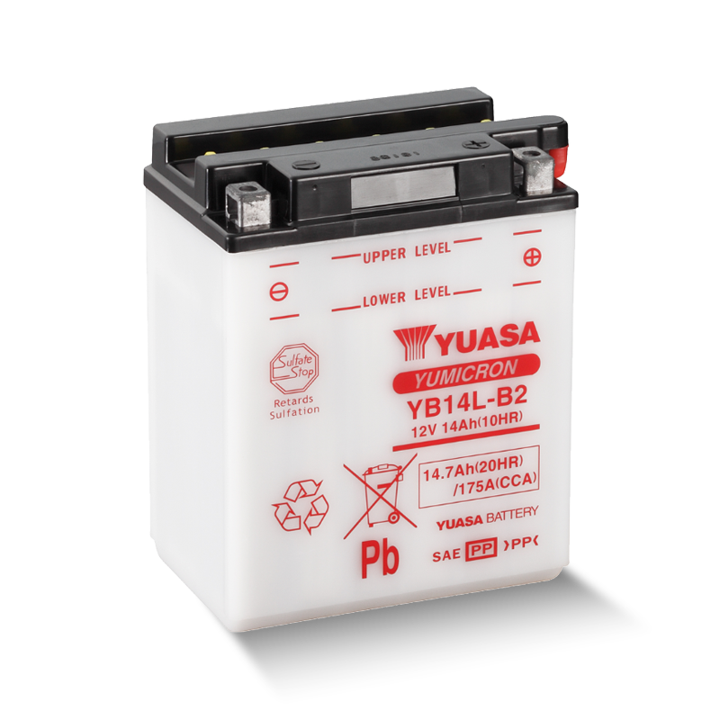 YUASA YB14L-B2 12V 14,7Ah/C20 - 175A (EN) Motorradbatterie