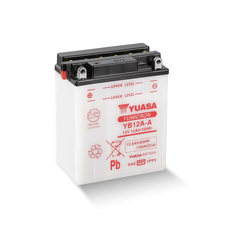 YUASA YB12A-A 12V 12,6Ah/C20 - 150A (EN) Motorradbatterie