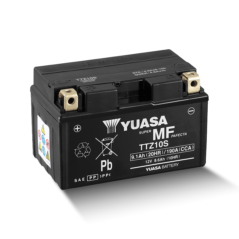 YUASA TTZ10S-BS 12V 9,1Ah/C20 - 190A (EN) Motorradbatterie WF