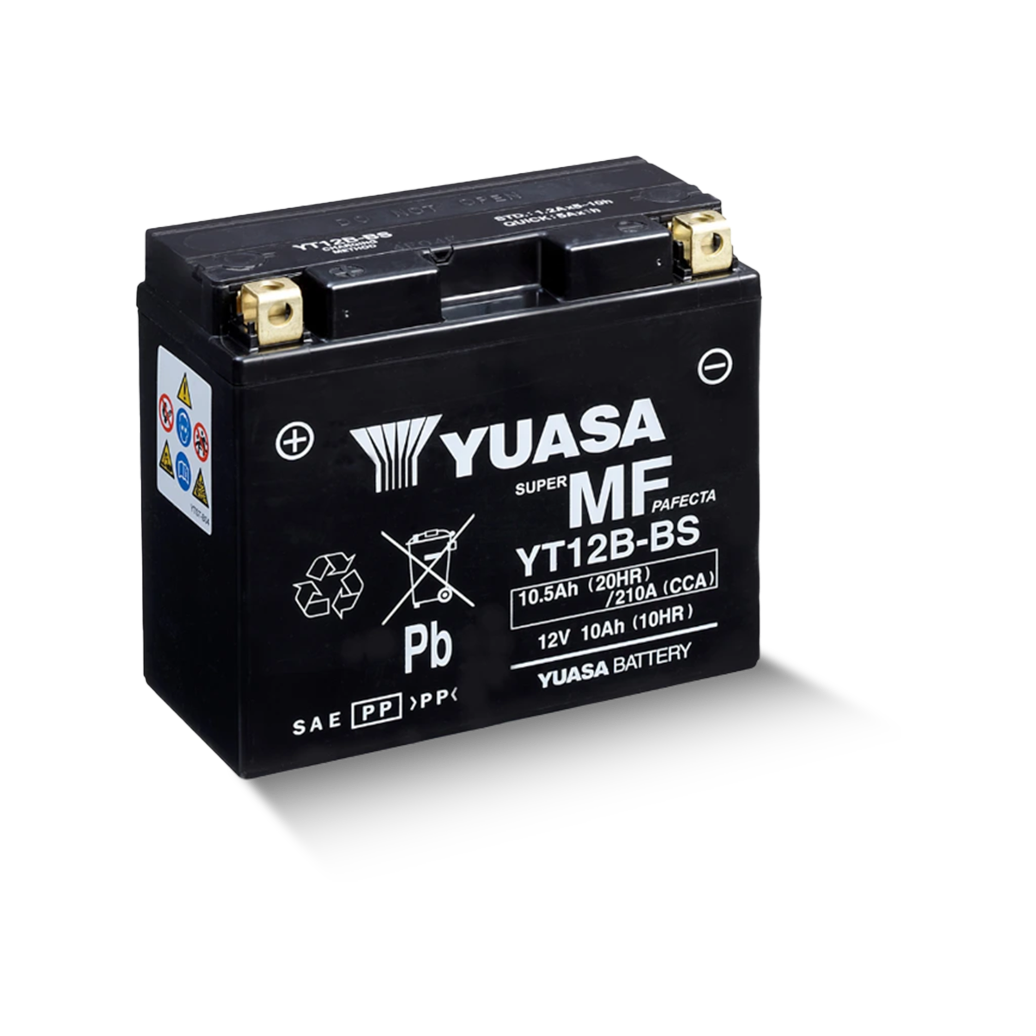 YUASA YT12B-BS CP 12V 10,5Ah/C20 - 210A (EN) Motorradbatterie WF