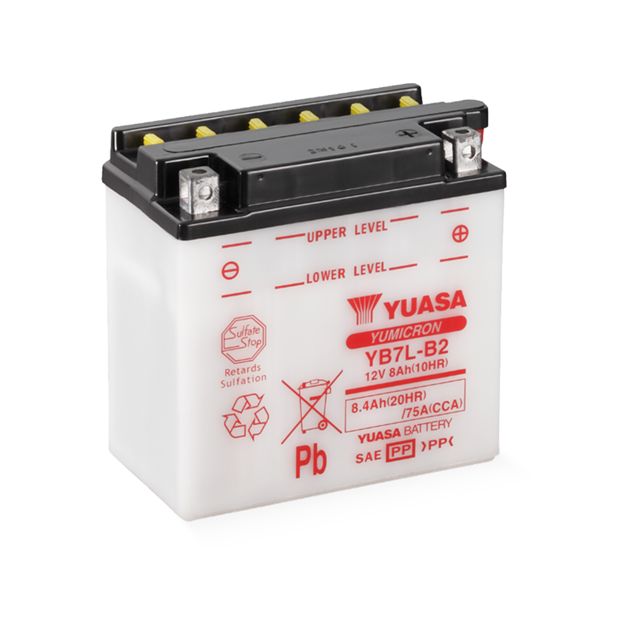 YUASA YB7L-B2 12V 8,4Ah/C20 - 75A (EN) Motorradbatterie
