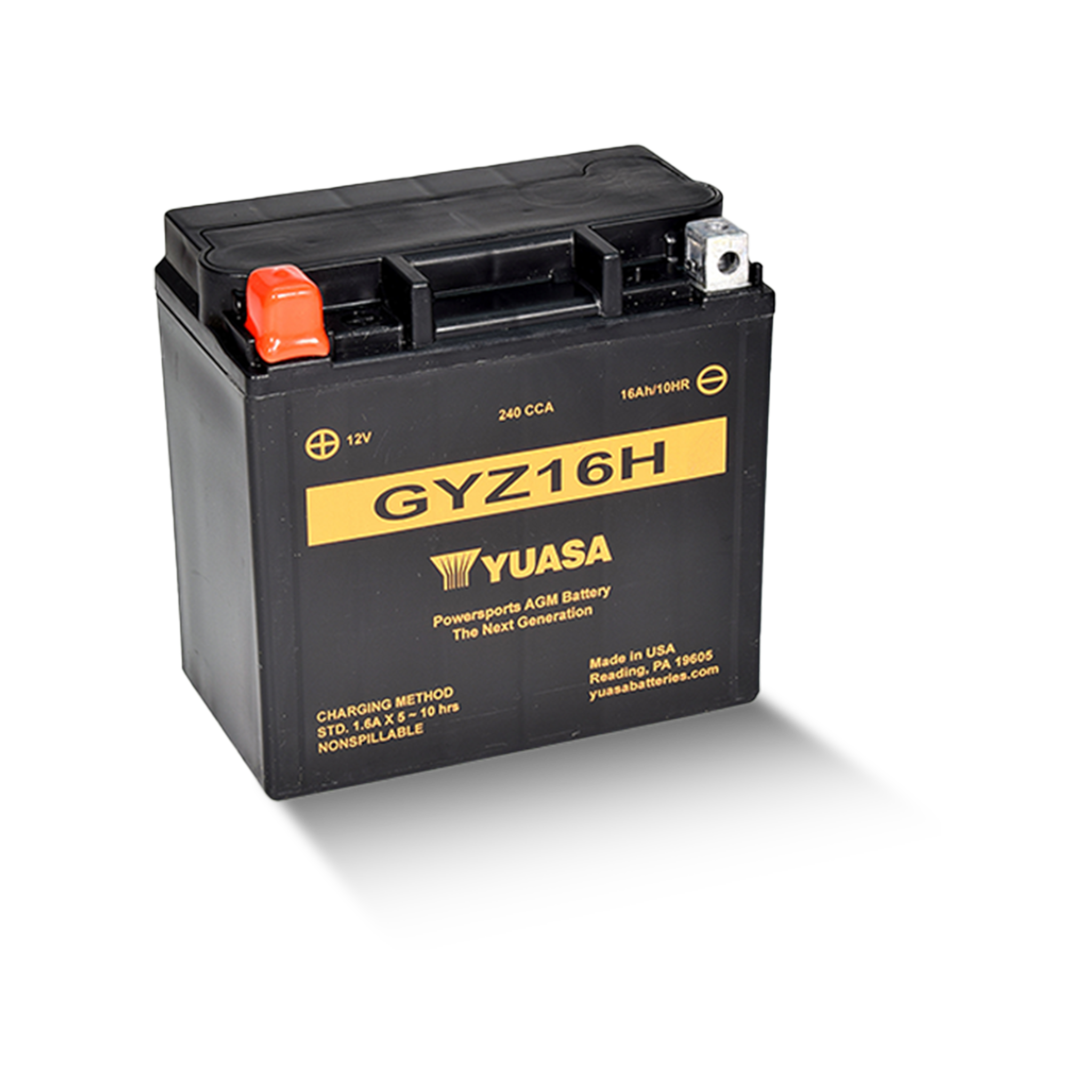 YUASA GYZ16H WC 12V 16,8Ah/C20 - 240A (EN) Motorradbatterie WF