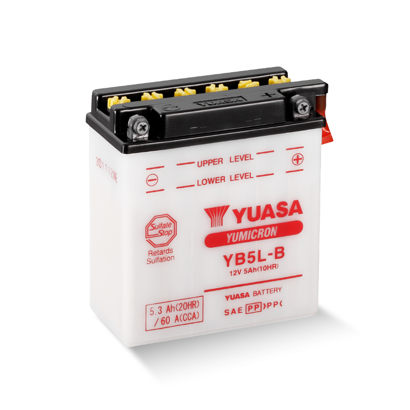 YUASA YB5L-B / 50512 12V 5,3Ah/C20 - 60A (EN) Motorradbatterie