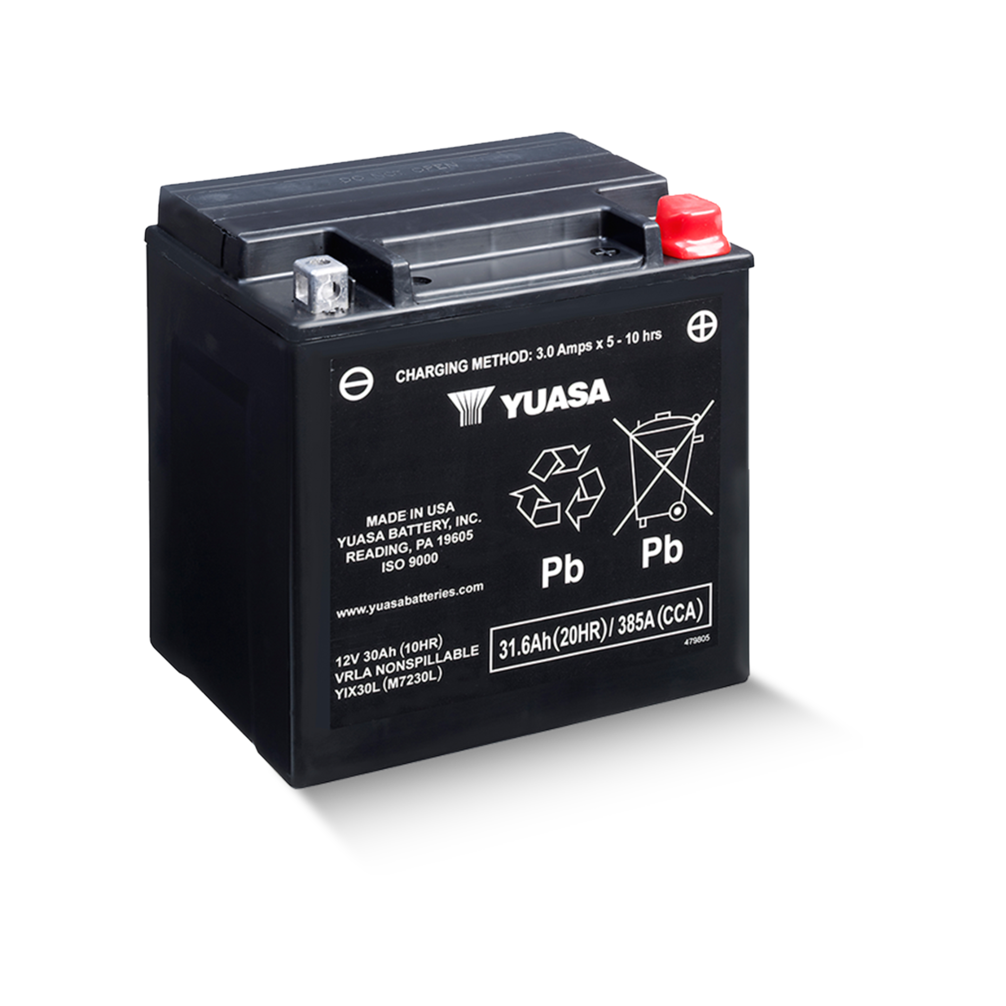 YUASA YIX30L-BS CP 12V 30Ah 400A(EN) Motorradbatterie WF