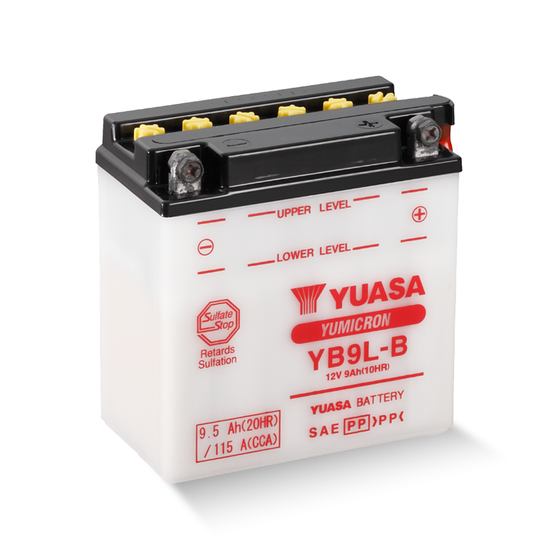 YUASA YB9L-B 12V 9,5Ah/C20 - 115A (EN) Motorradbatterie